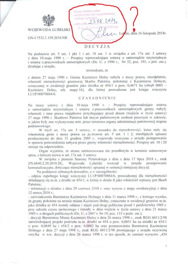 decuzja korzeniowy