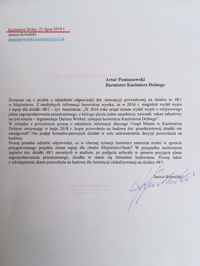 interpelacja w sp. mpzp 23 lipca 2019 2