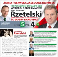Piotr Rzetelski kandydat do Sejmu.