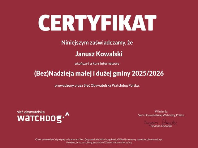 Certyfikat Janusz Kowalski 1 page 0001