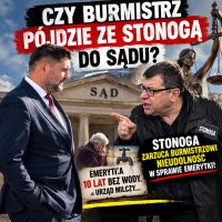 Czy burmistrz Pomianowski p&oacute;jdzie do sądu ze Stonogą