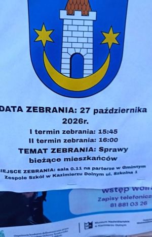 Zebranie mieszkańc&oacute;w Kazimierza