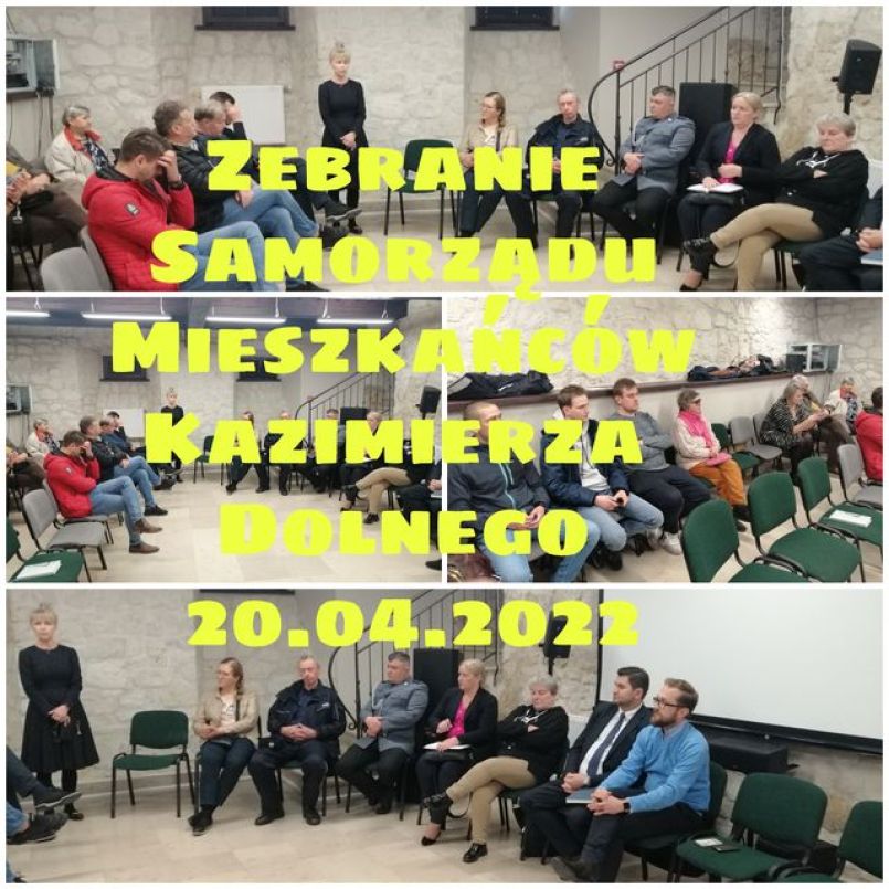 Zebranie Samorządu Mieszkańców z władzami Kazimierza Dolnego
