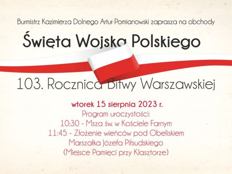 Święto Wojska Polskiego w Kazimierzu Dolnym