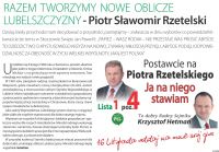 Piotr Rzetelski Kandydat, do Sejmiku Województwa Lubleskiego