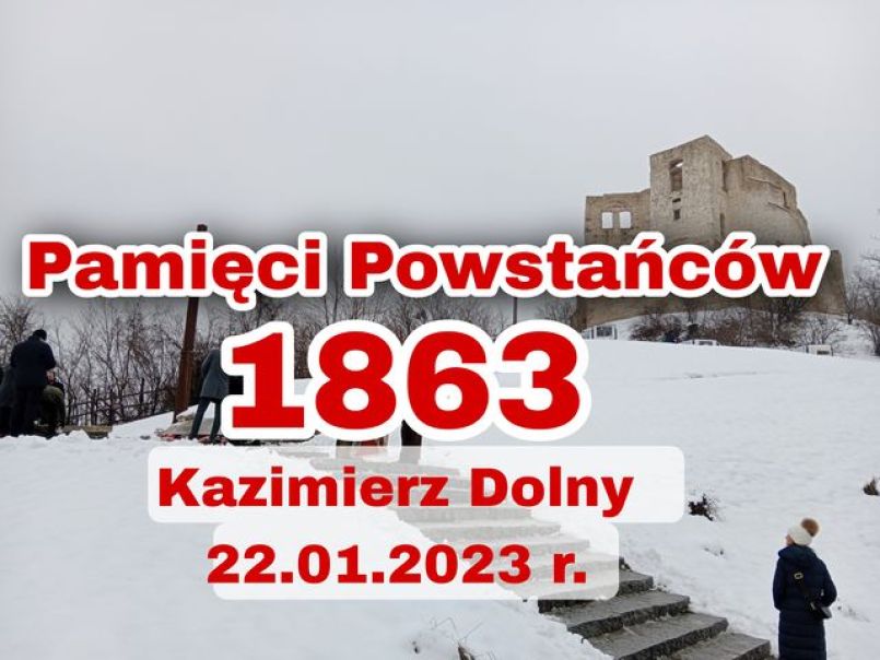 Pamięci Powstańców 1863 r , Kazimierz Dolny 22 stycznia 2023 r.