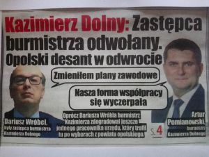 Dlaczego wiceburmistrz D. Wr&oacute;bel musiał odejść?