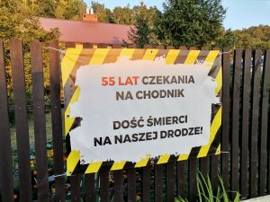 Akcje protestacyjne w Parchatce . Mieszkańcy mają dość wypadk&oacute;w drogowych