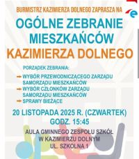 Głosowanie  ws. Samorządu Mieszkańców Kazimierza Dolnego